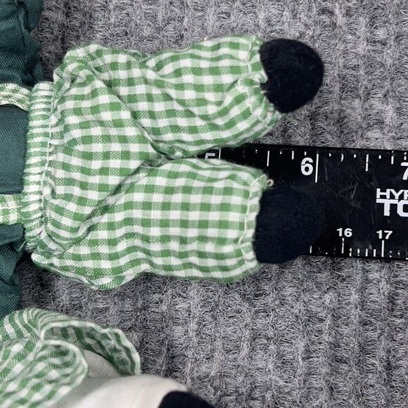 Vintage Shelf Sitter Set Of 2 Porcelain 6” Dolls Girl Boy Cottage Core Green - Picture 8 of 11